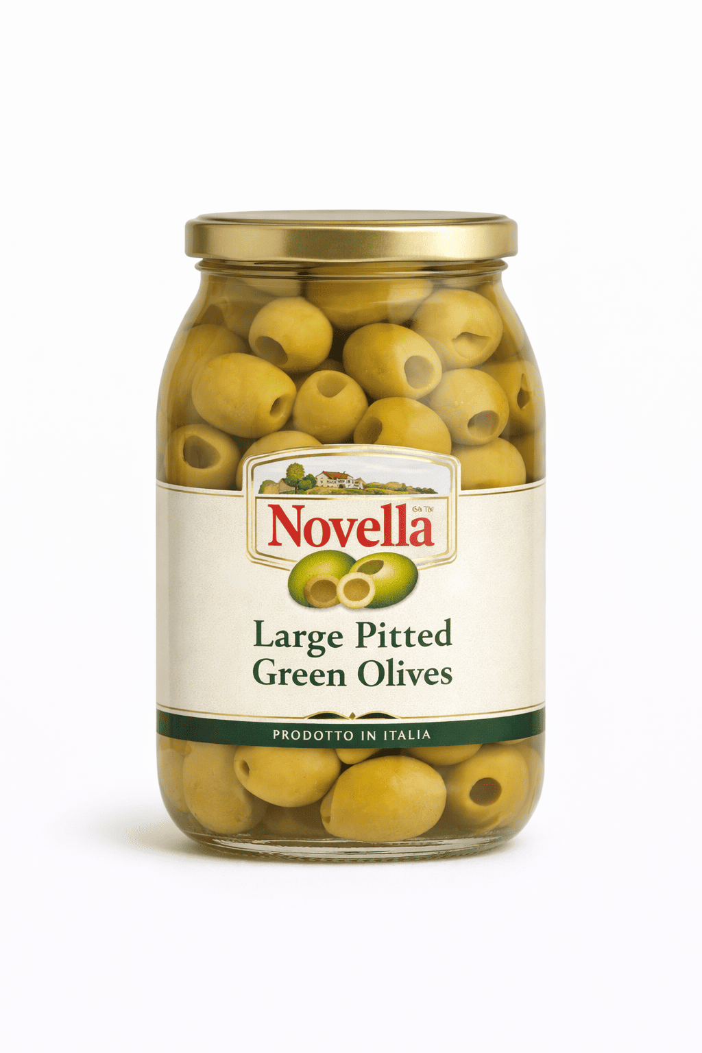 Novella store udstenede oliven