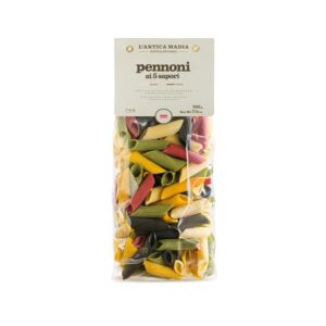 Pennoni ai 5 sapori – farvede pastaer
